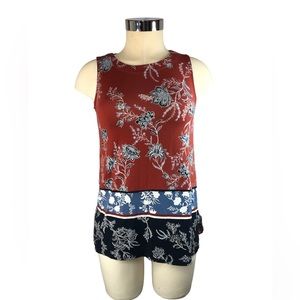 J. Jill Wearever Collection Women’s Sleeveless Pullover Paisley Rust Navy